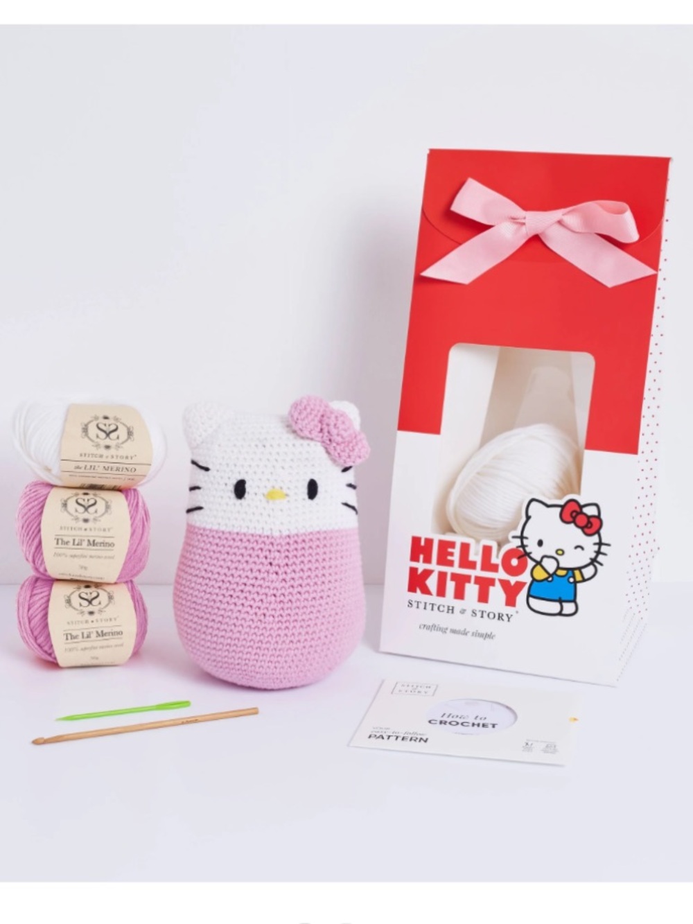 New Hello Kitty Stitch & Story Amigurumi Toy Crocheting Kit Easy Level
